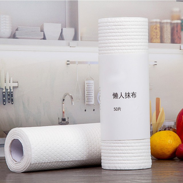 Reusable & Disposable NonWoven Kitchen Towel Roll Lint Free Lazy Rag