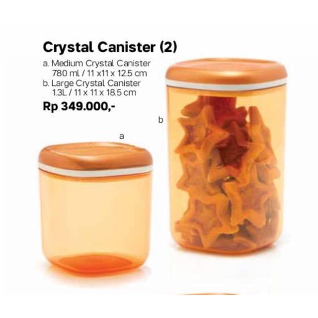 Tupperware Gold Crystal Canister (2pcs) Shopee Malaysia
