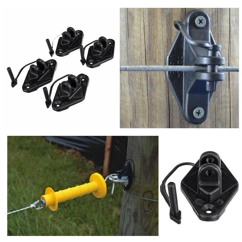 50PCS Electric Insulators Fencing Insulators Plastic Screw In