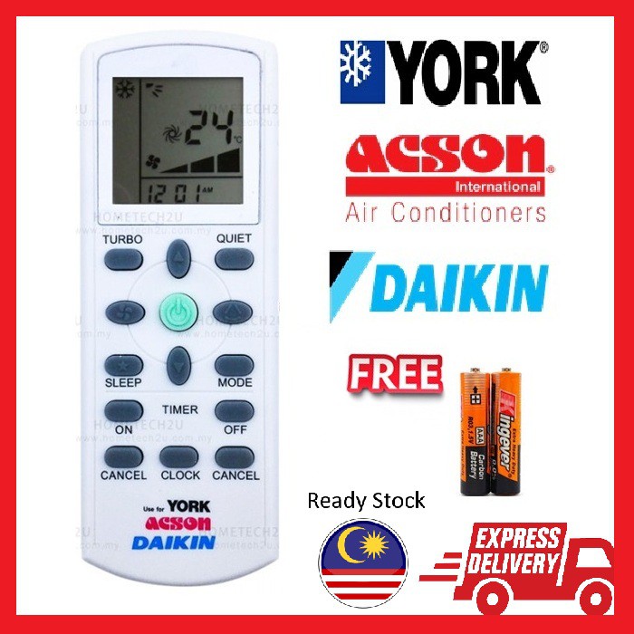 READY STOK Daikin / York / Acson Air Conditioner Remote