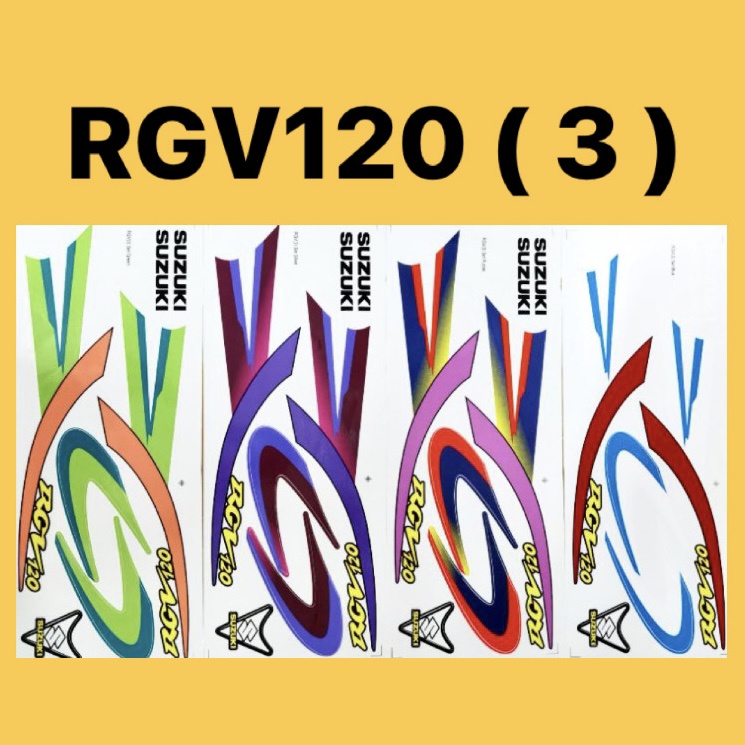 ( 3 ) RGV120 RGV 120 STICKER STIKER STRIPE STRIKE LAMBANG BODY COVER