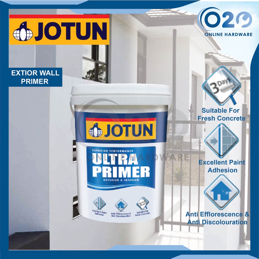 Jotun Ultra Primer Exterior & Interior Wall Primer Cat Undercoat Dinding Luar Dan Dalam Rumah