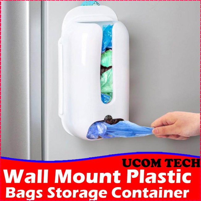 Home Wall Mount Plastic Bag Storage Container Holder Plastic Bag
