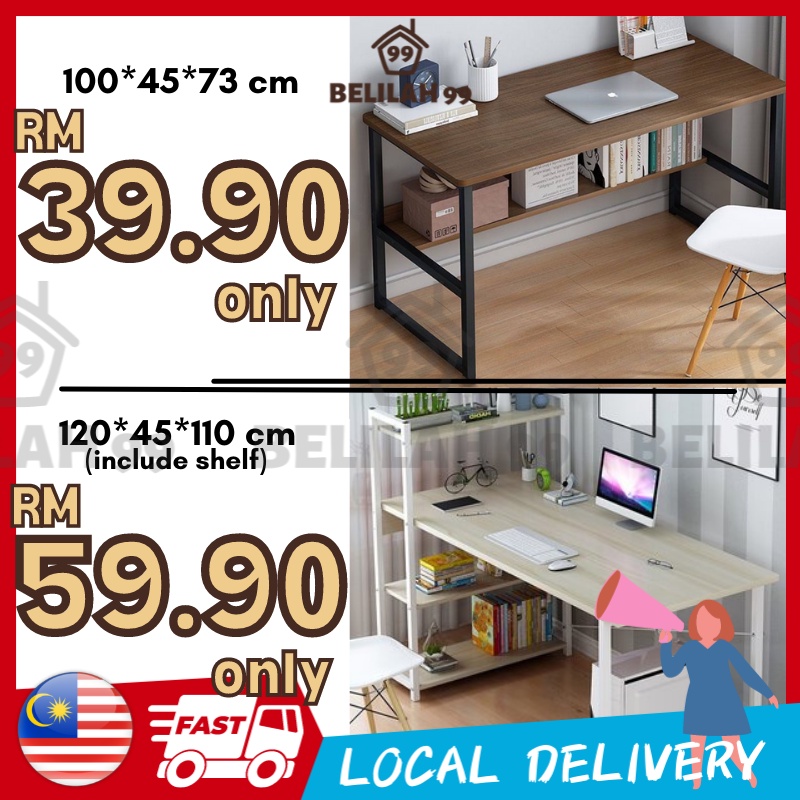 Belilah 120x45 Office Table Computer Laptop Desk Study Table With Book