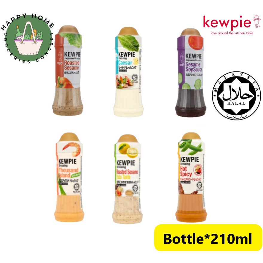 Kewpie Salad Dressing Roasted Sesame Yuzu/Roasted Sesame/Caesar/Soy