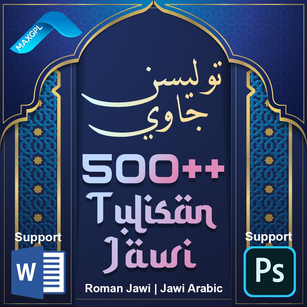 500++ Font Tulisan Arab Jawi dan Tulisan Design Arabic (Roman) berserta Software Jawi Shopee