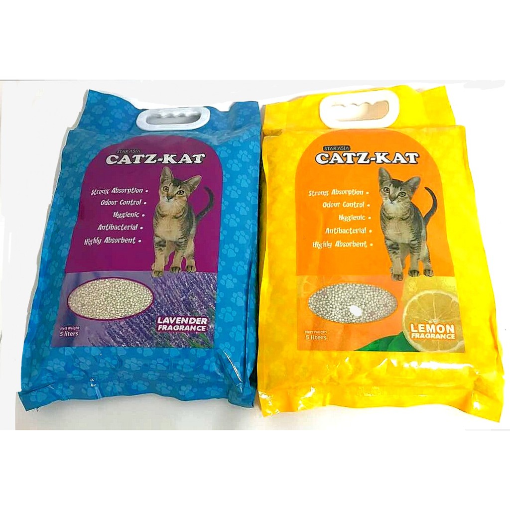 5L x 2 pack CATZKAT Lavender and Lemon Fragrance Cat Litter Ball Shape