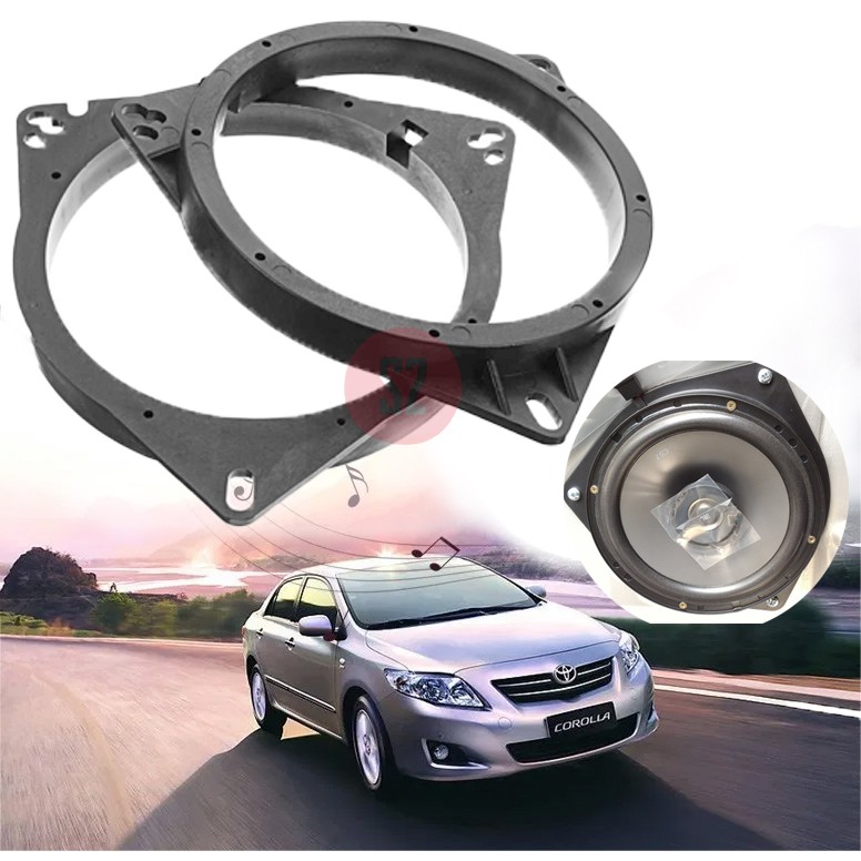 6.5" Toyota Nissan Audio Stereo Speaker Adapter Mount Black Spacer