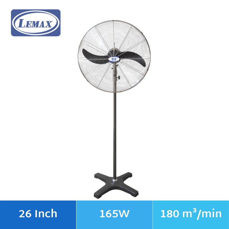 LEMAX 26 inch Industrial Stand Fan Kipas Berdiri Industri