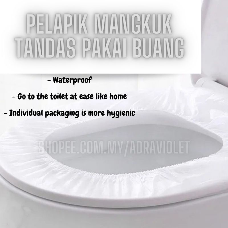Pelapik Tandas Duduk Pakai Buang Disposable Toilet Seat Cover