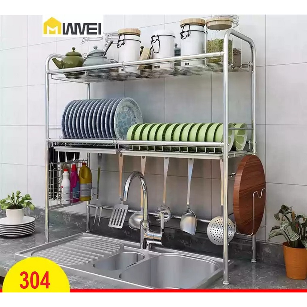 [HK1735] 304 Stainless Steel 12 Tier Bowl Dish Rack / Rak Pinggan