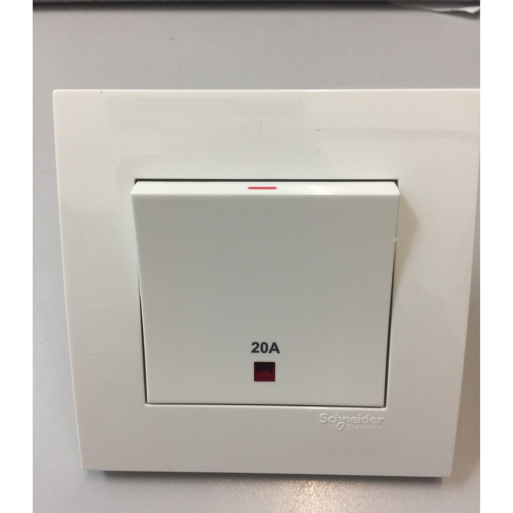 SCHNEIDER VIVACE 20A 250V 1G 1W DP SWITCH / WATER HEATER SWITCH / AIR