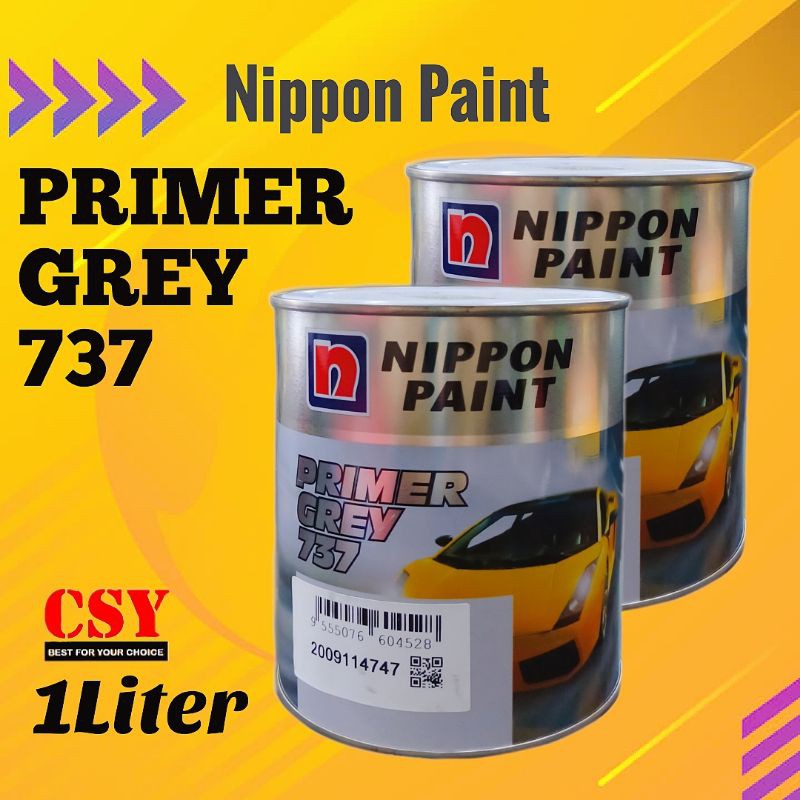 [ Car Paint ] NIPPON PAINT Automotive Primer Grey 737 1 Liter