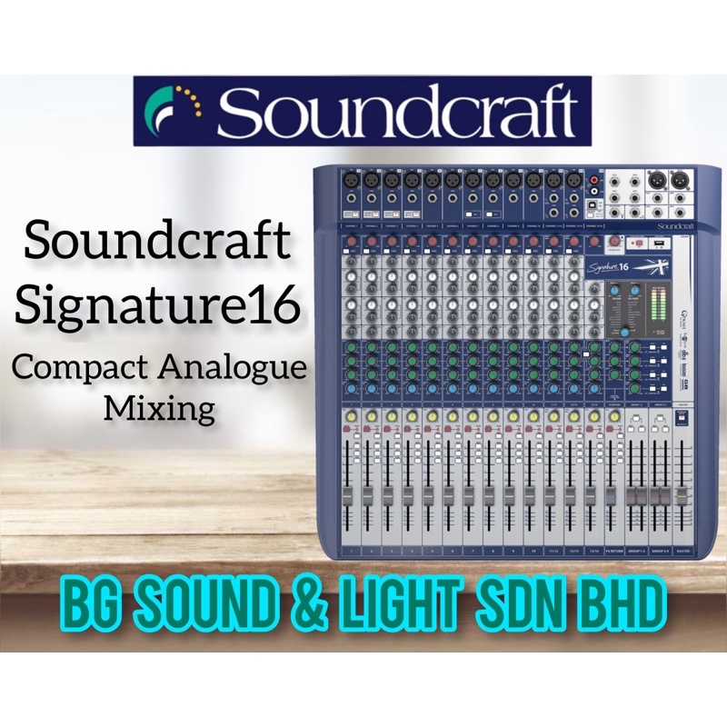 SOUNDCRAFT signature16 Compact analogue mixing - your Signature sound