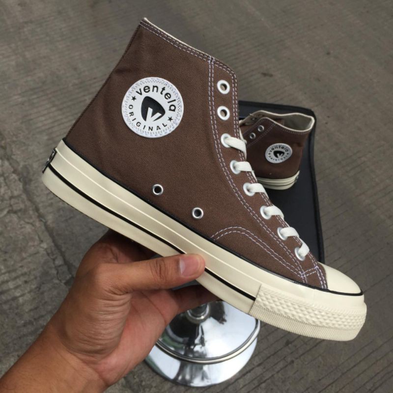 Ventela 70S Charcoal High Orginal Shoes Men Women Ventela Brown | Shopee Malaysia
