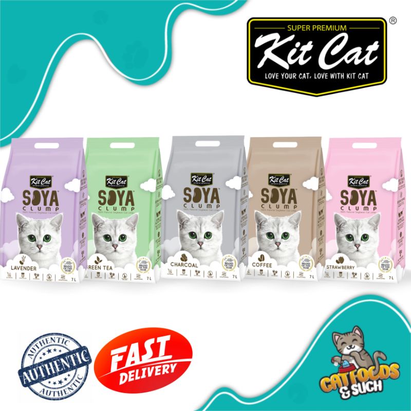 Kit Cat Soybean Litter Soya Clump 7L tofu litter pasir tofu Shopee