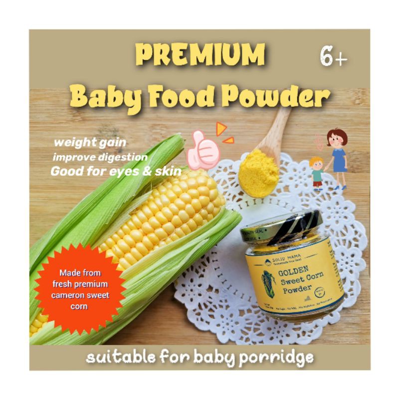 Solid Mama Dehydrated superfine Golden sweet Corn baby Food Powder (50g) Shopee Malaysia