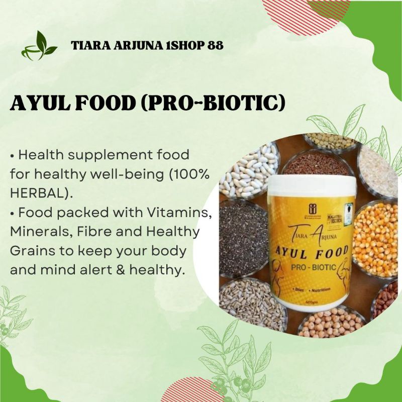 TIARA ARJUNA AYUL FOOD PRO BIOTIC (600gm) Shopee Malaysia