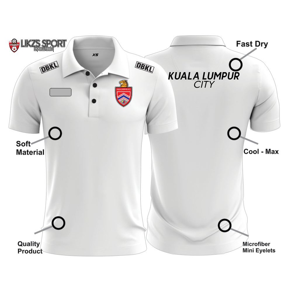 KL City FC 2021 Travel Jersey DX4 New Logo Football Polo Baju