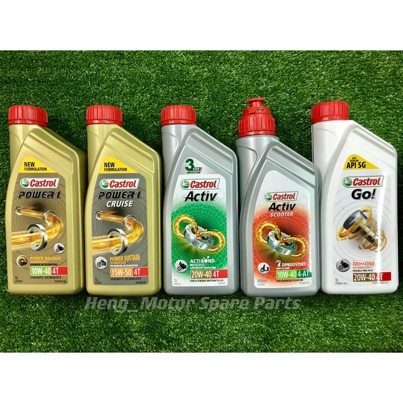 CASTROL 4T/2T ENGINE OIL 100 ORIGINAL 1 LITER ALL MODEL ADD OIL FILTER