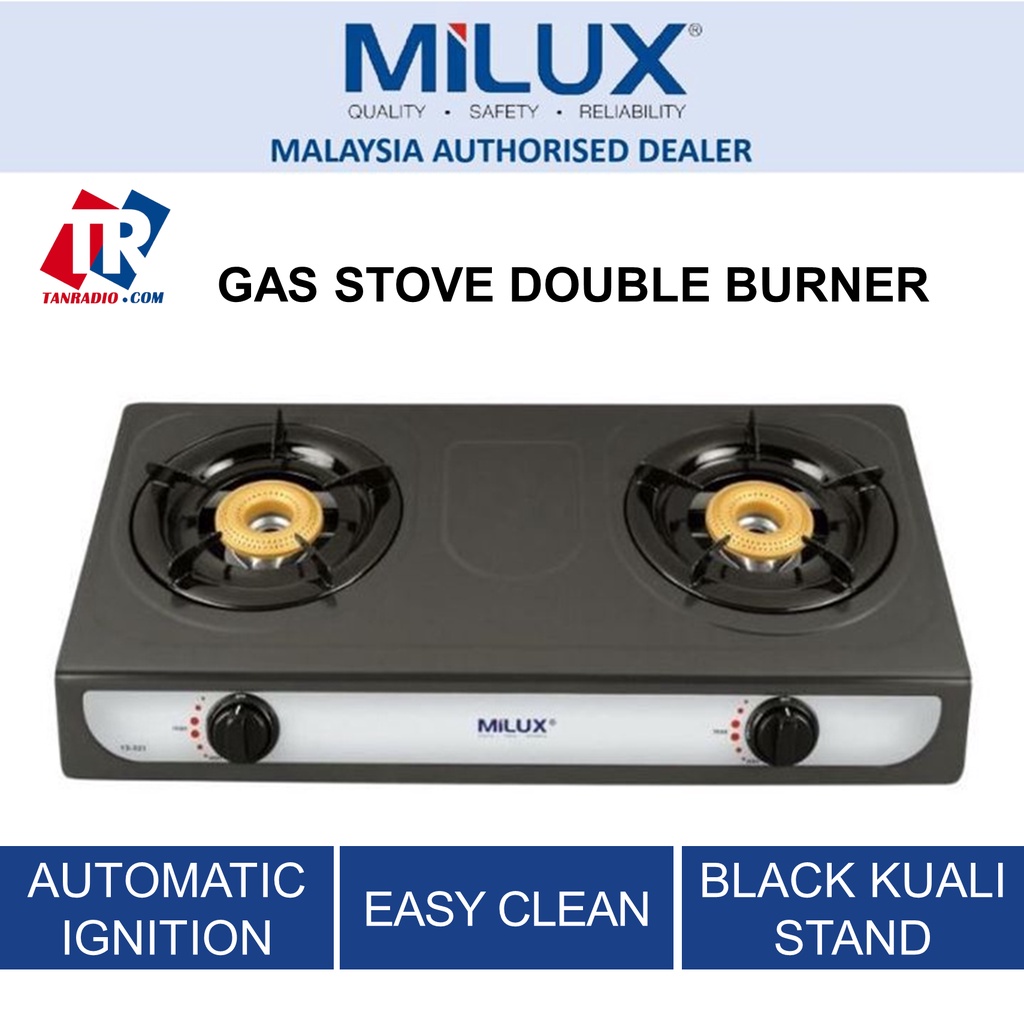 MILUX Gas Stove with 2 Burner Cooker Top Shopee Malaysia