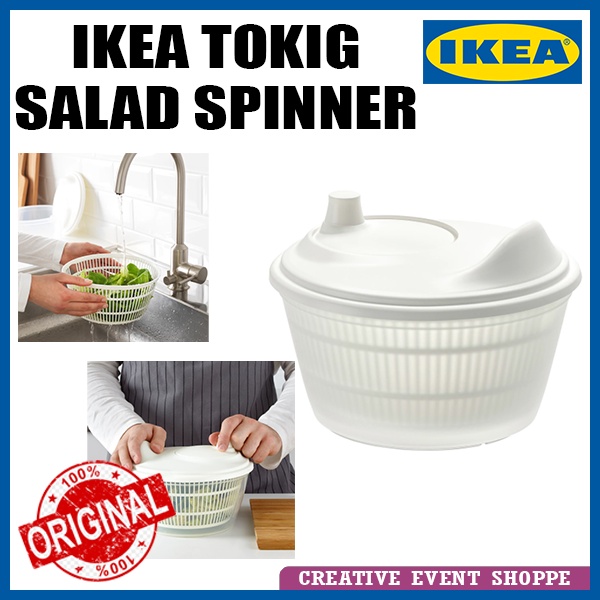 IKEATOKIG SALAD SPINNER WHITE COLOR PEMUTAR SALAD IKEA SALAD SPINNER