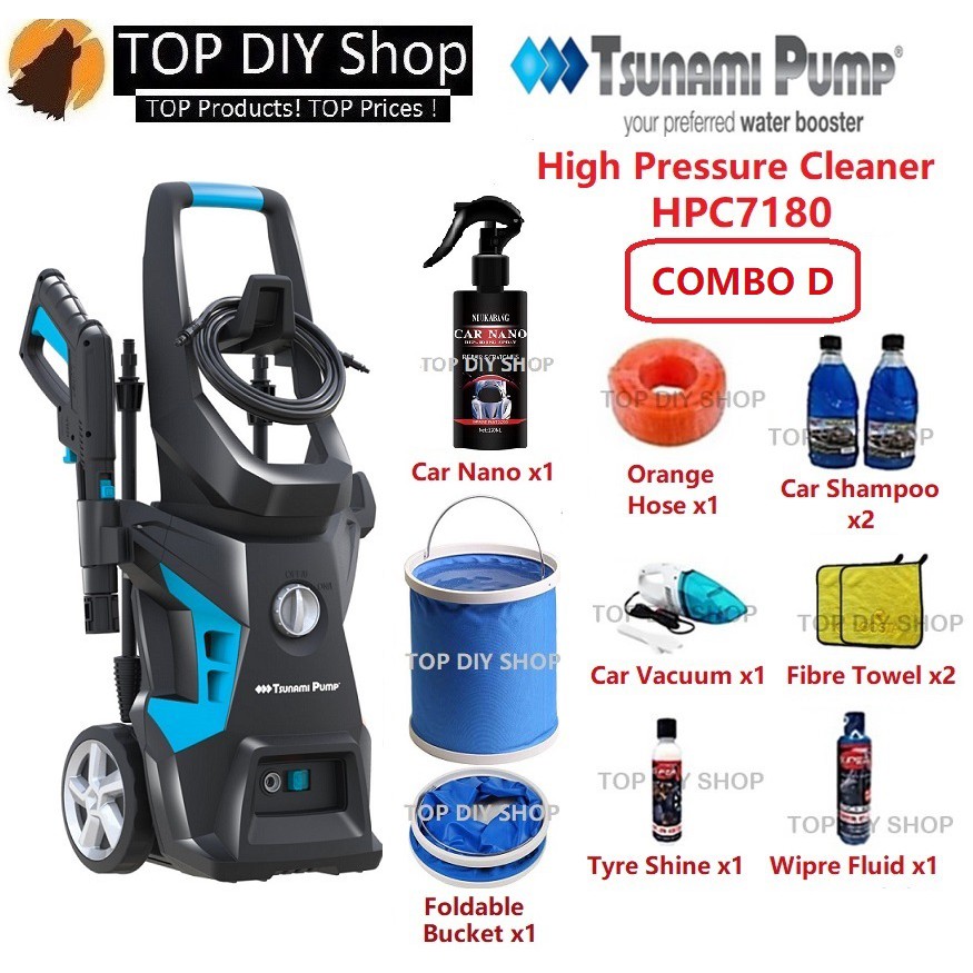 🔥Tsunami HPC7180 2200W Water Jet High Pressure Cleaner