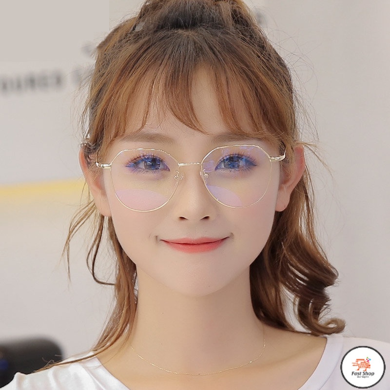 FS Korean Retro Full Metal Round Frame Anti Radiation Anti Blue