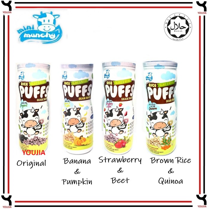 MINI MUNCHY Organic & Natural Black Rice Puff 45g For (8months+) Shopee Malaysia