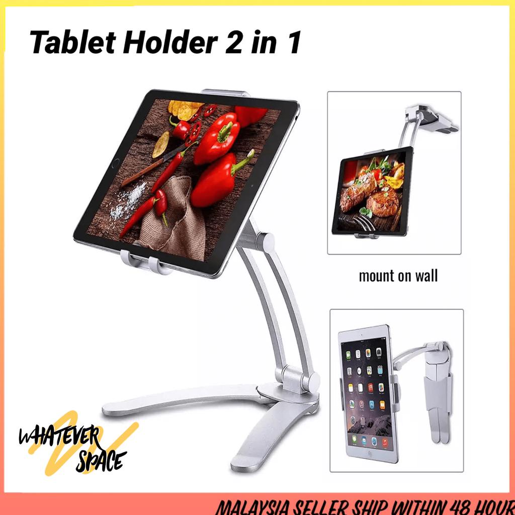 Tablet Holder 2 in 1 Wall Desk Tablet Mount Stand Bracket Smartphones