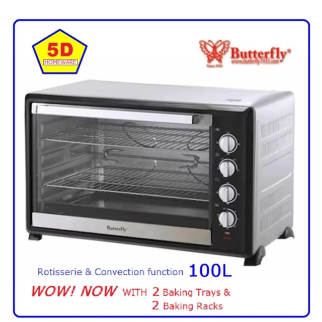 Butterfly Electric Oven 100lt BEOC1000 Shopee Malaysia