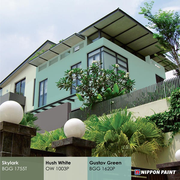 NIPPON PAINT (EXTERIOR) 1LT / 5LT SKYLARK BGG1755T / HUSH WHITE OW1003P