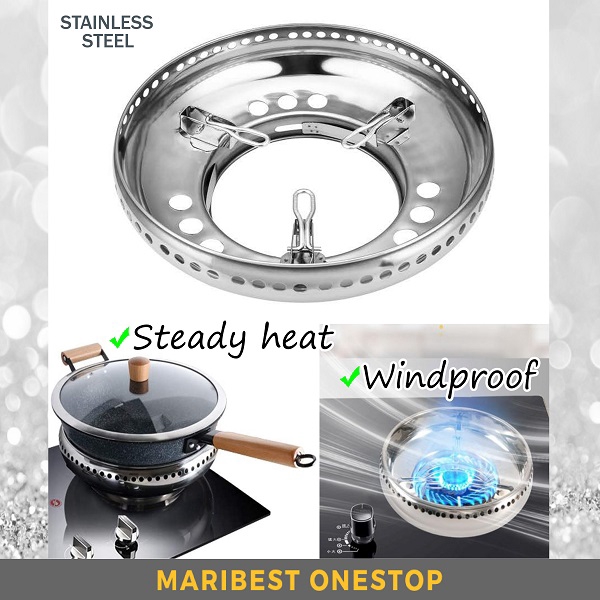Stainless Steel Windproof Gas Stove Pot Holder Stove Cover Gather Fire