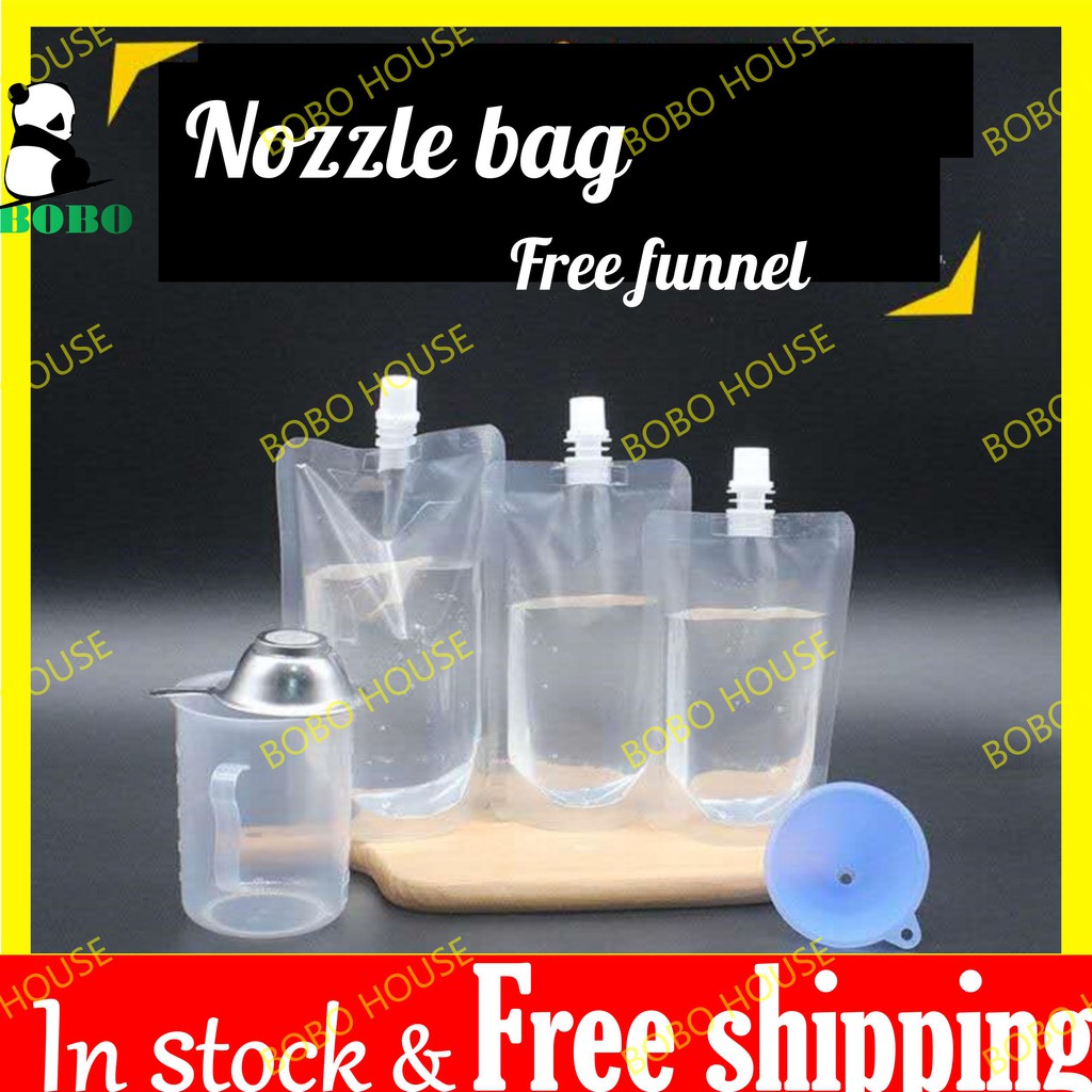 PPHOME 100pcs 50 500ml spout bags stand up pouch mouth suction bag