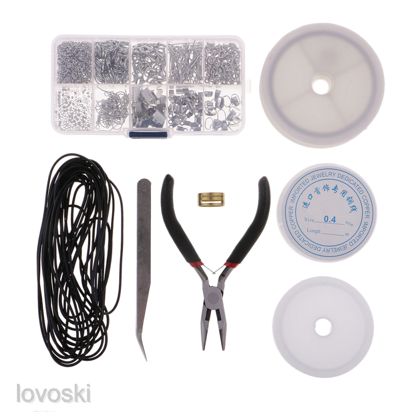 [lovoskiMY] BRACELET JEWELLERY MAKING STARTER KIT,FINDINGS SET TOOL KIT