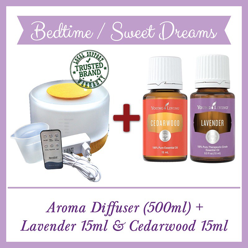 [SWEET DREAMS] Aroma Diffuser (500ml) + Young Living Lavender