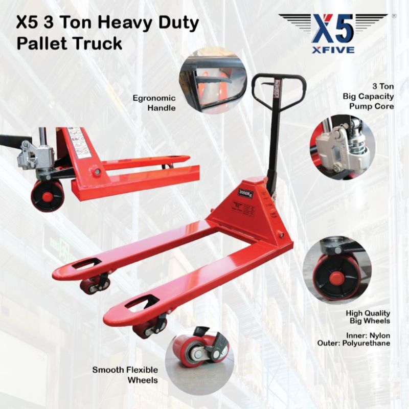 [X5] 3 Ton Heavy Duty Hand Pallet Truck Manual Pallet Jack Hand Trak