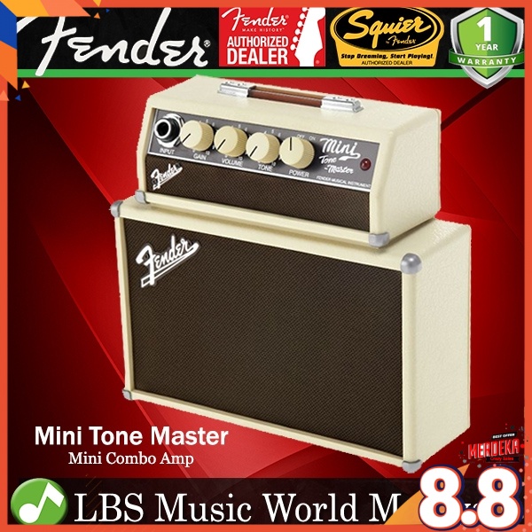 Fender Mini Tone Master 1W 2x2" Mini Amp Combo Electric Guitar Speaker