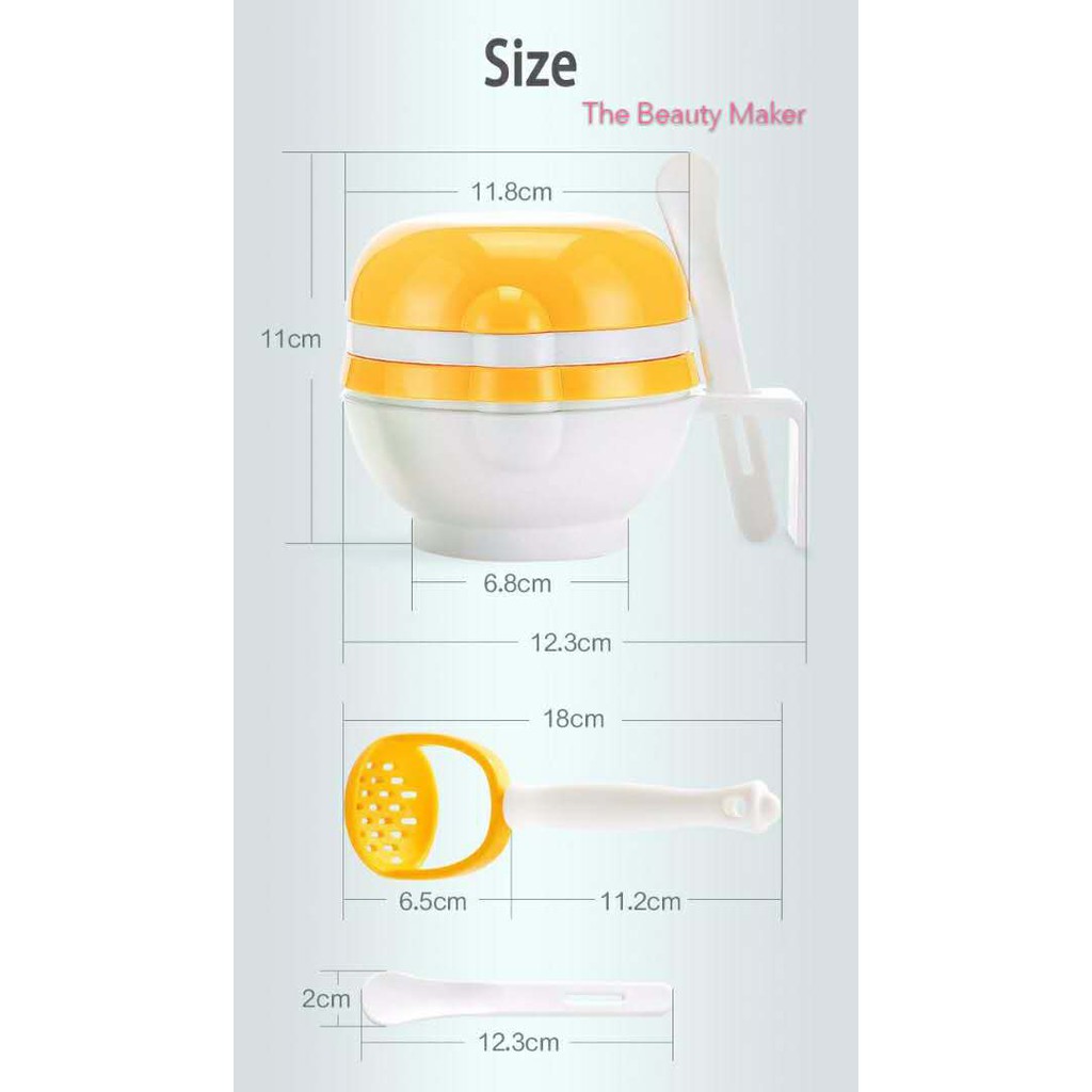 Homemade Processor Baby Food Grinder/Bowl , 7 in 1 Supplement (Pink