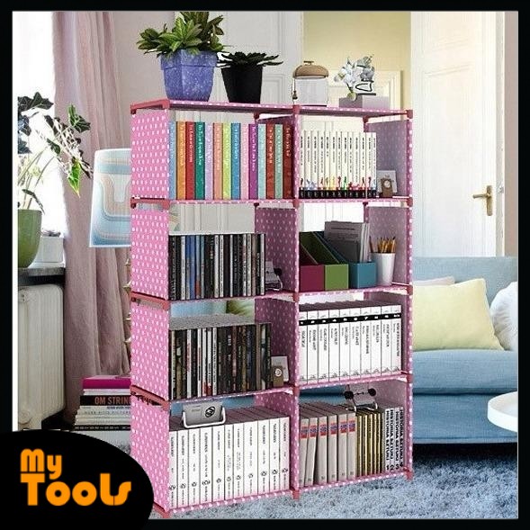 Korean DIY Book Storage 5 Tier with 8 Columns Bookcase Book Shelf