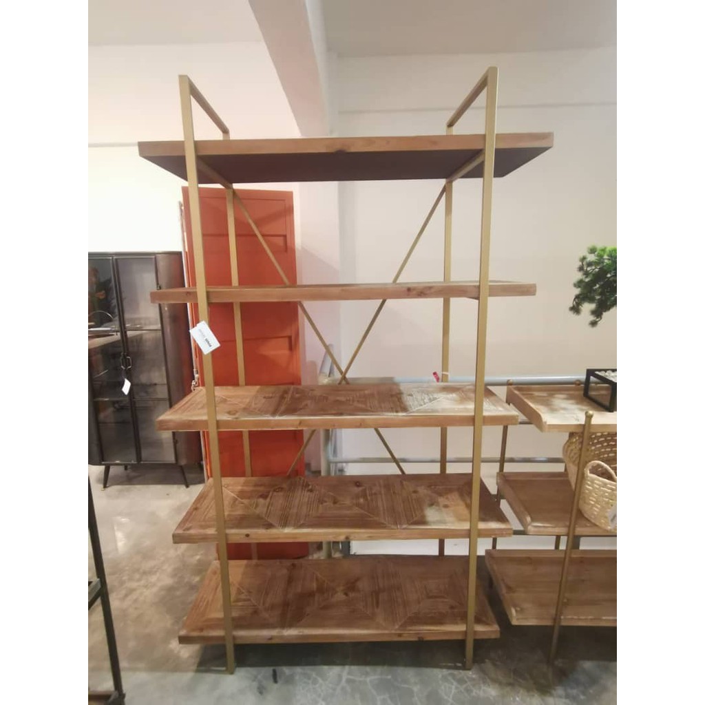 5 Section Bookshelf Book Rak Buku Storage Shelf Rack Shelves