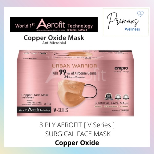 EMPRO Copper Oxide VSeries 3PLY Surgical Face Mask (50pcs) Shopee