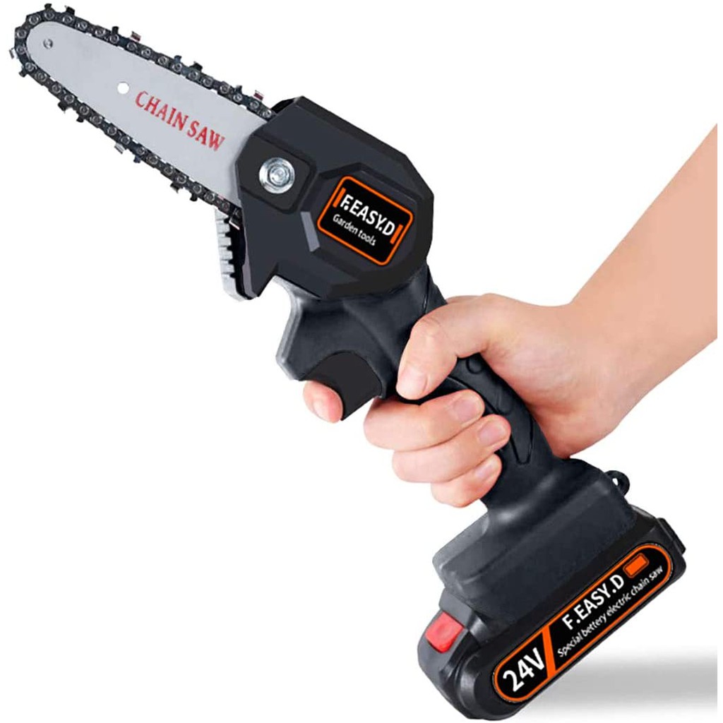 Mini Chainsaw 4Inch Cordless Electric Protable Chain Saw with
