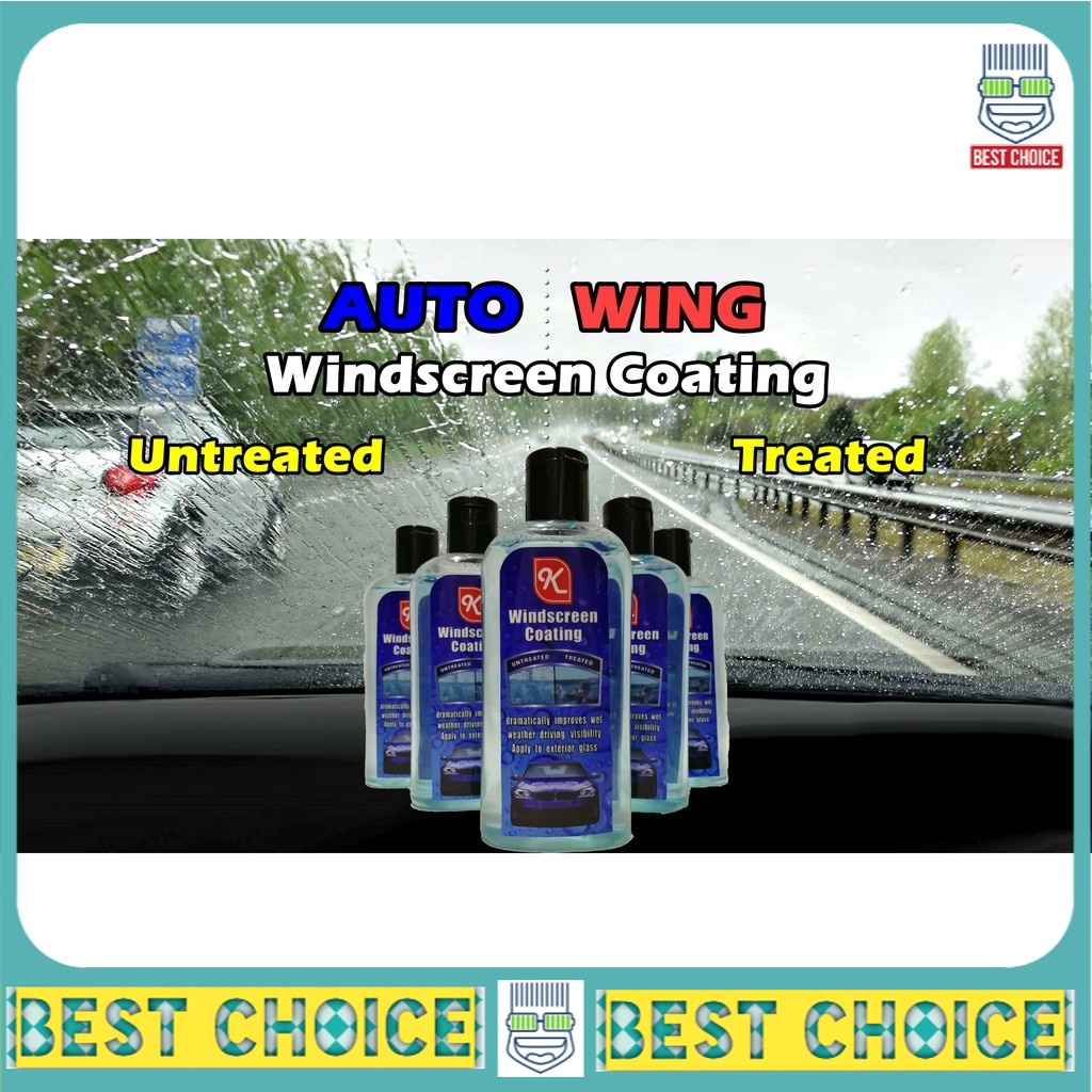 Polish cermin anti air hujan Auto Wing Nano Rain Repellent Car Glass Windscreen Coating Liquid
