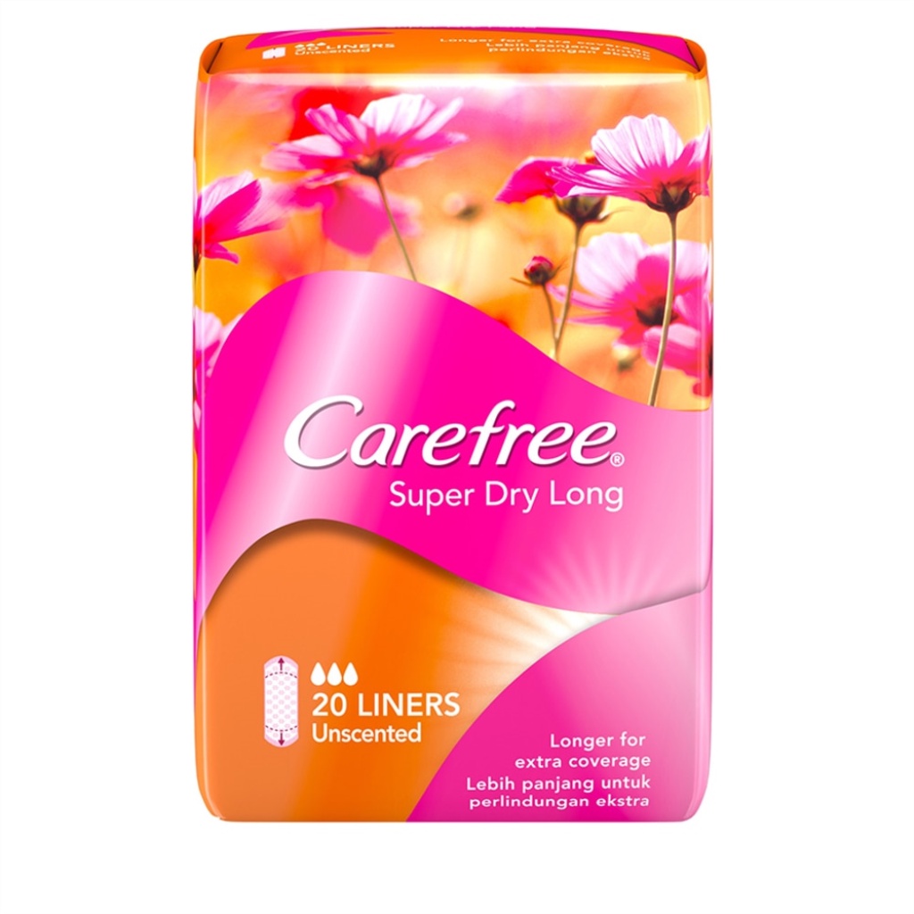 CAREFREE Super Dry Long Unscented 20's Shopee Malaysia