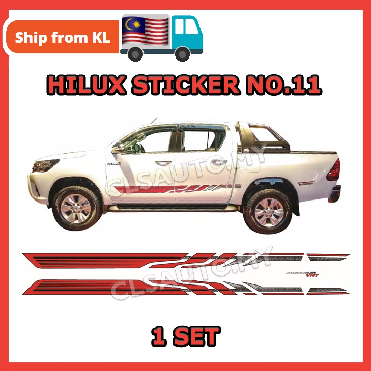 Toyota Hilux Body Sticker Car Side Body Lining Sticker (13 Designs