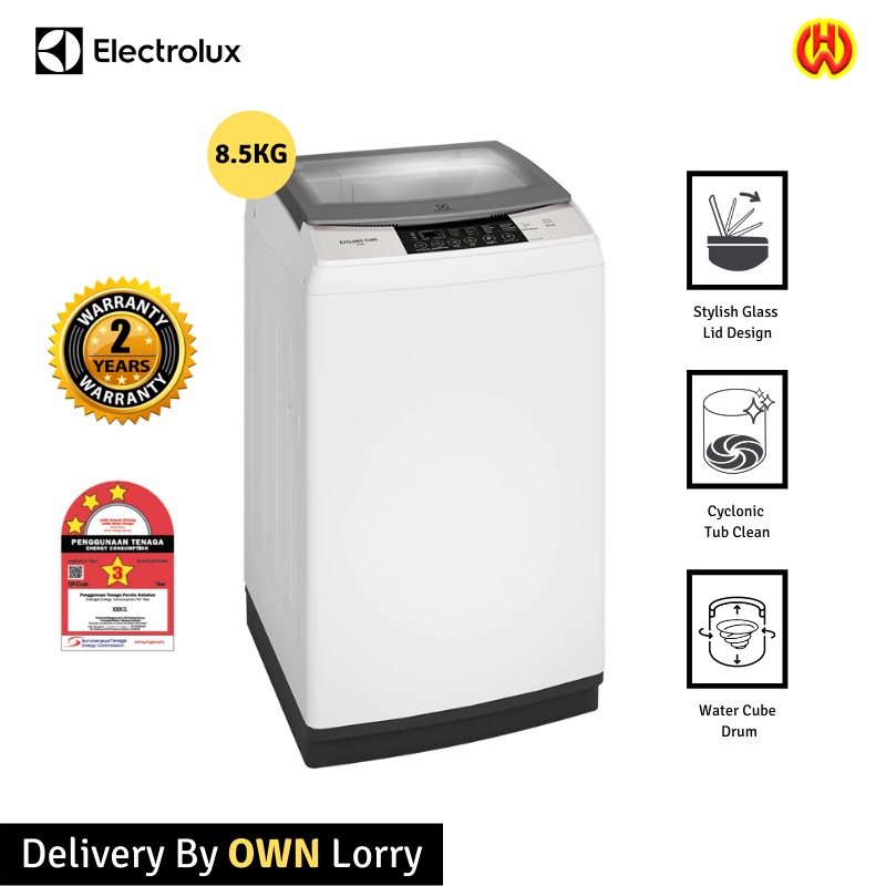 Electrolux 8.5kg Cyclonic Care Heavy Duty Quick Wash Top Load Washer