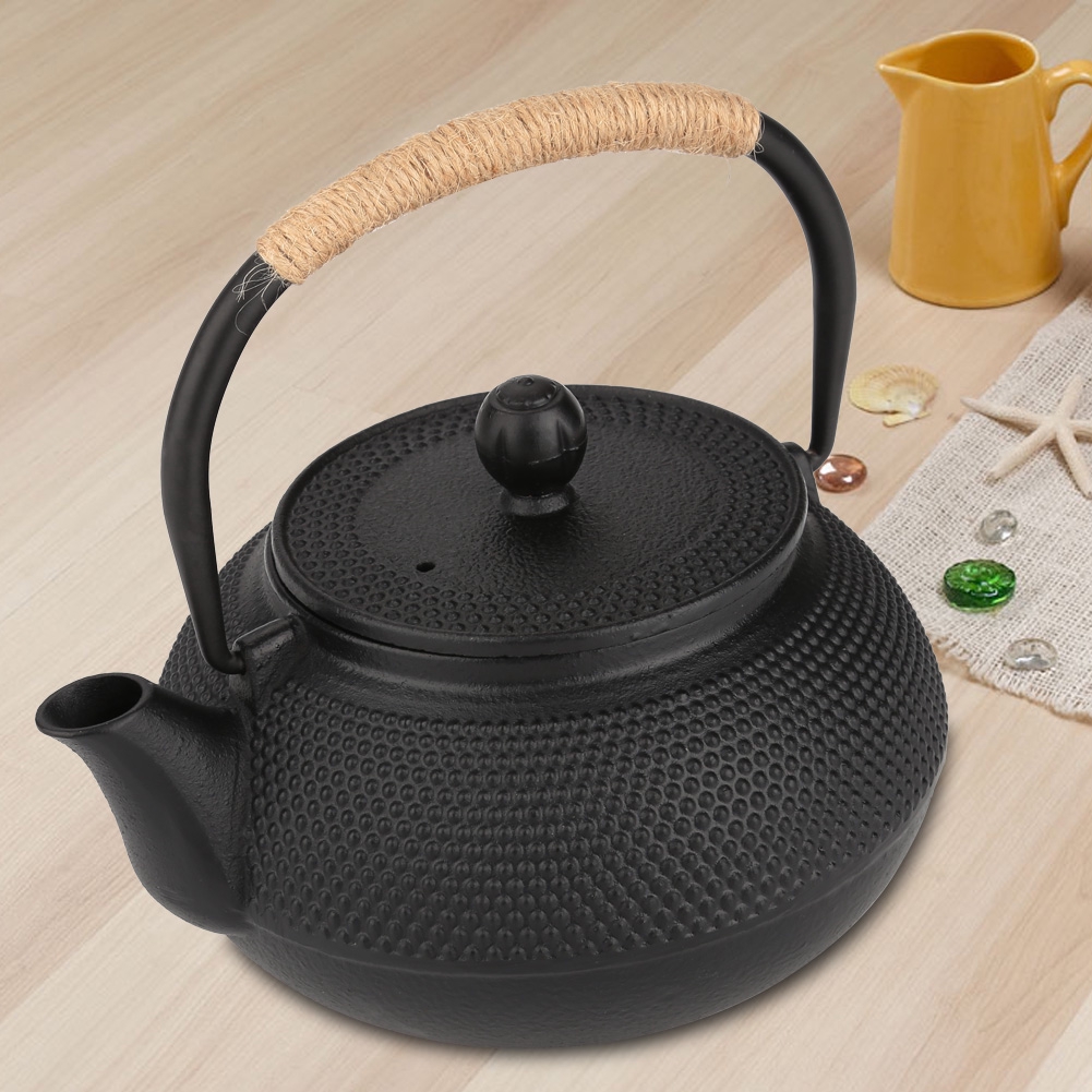 800ml Cast Iron Kettle Teapot + Removable Infuser Tea Pot Shopee Malaysia