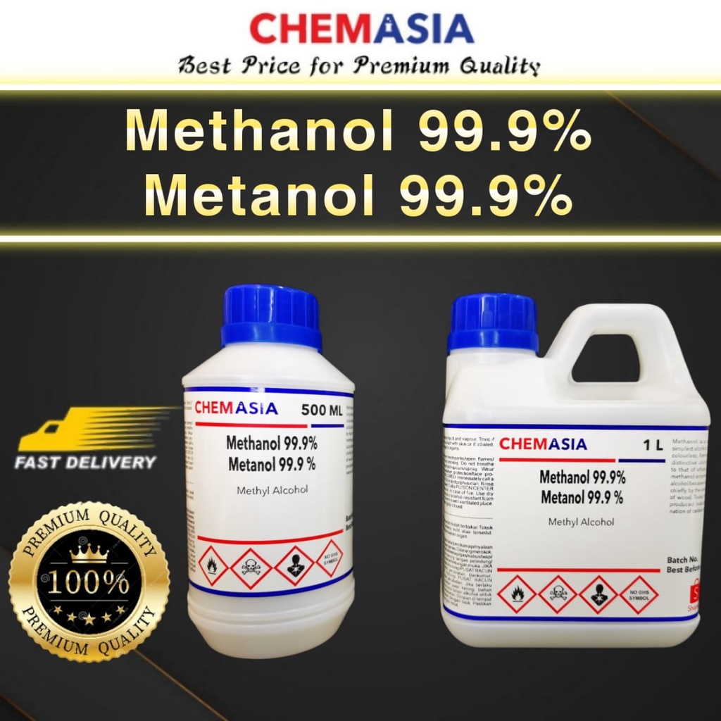 [READY STOCK] 500ml & 1 Liter Methanol / Metanol / Methyl Alcohol 99.9