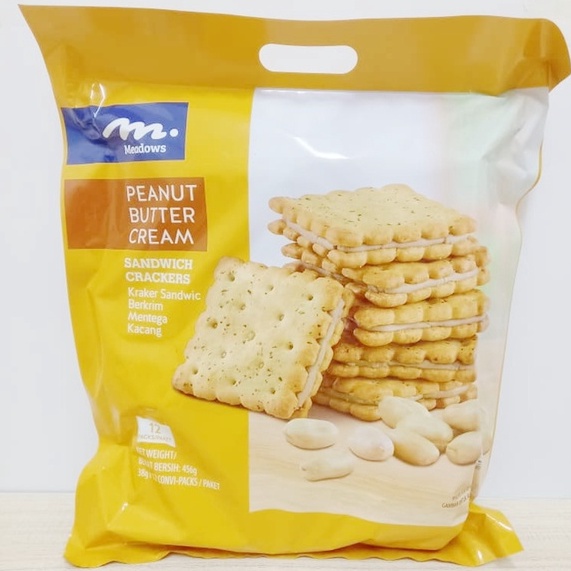 Meadows Peanut Butter Cream Sandwich Crackers // 花生奶油夹心饼 Shopee Malaysia